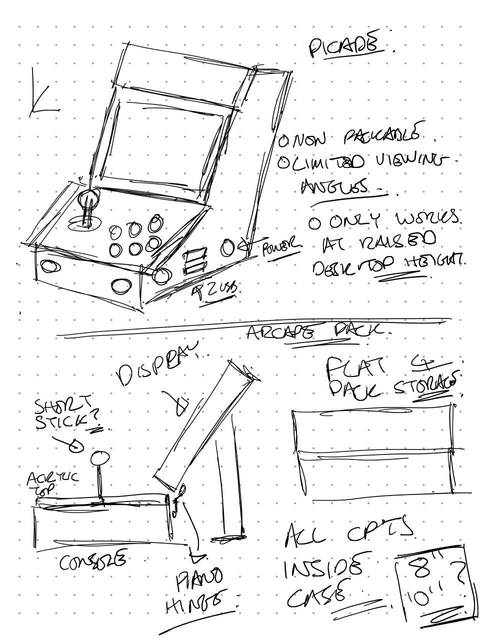 Notebook Sketch 1 - Picade and folding model