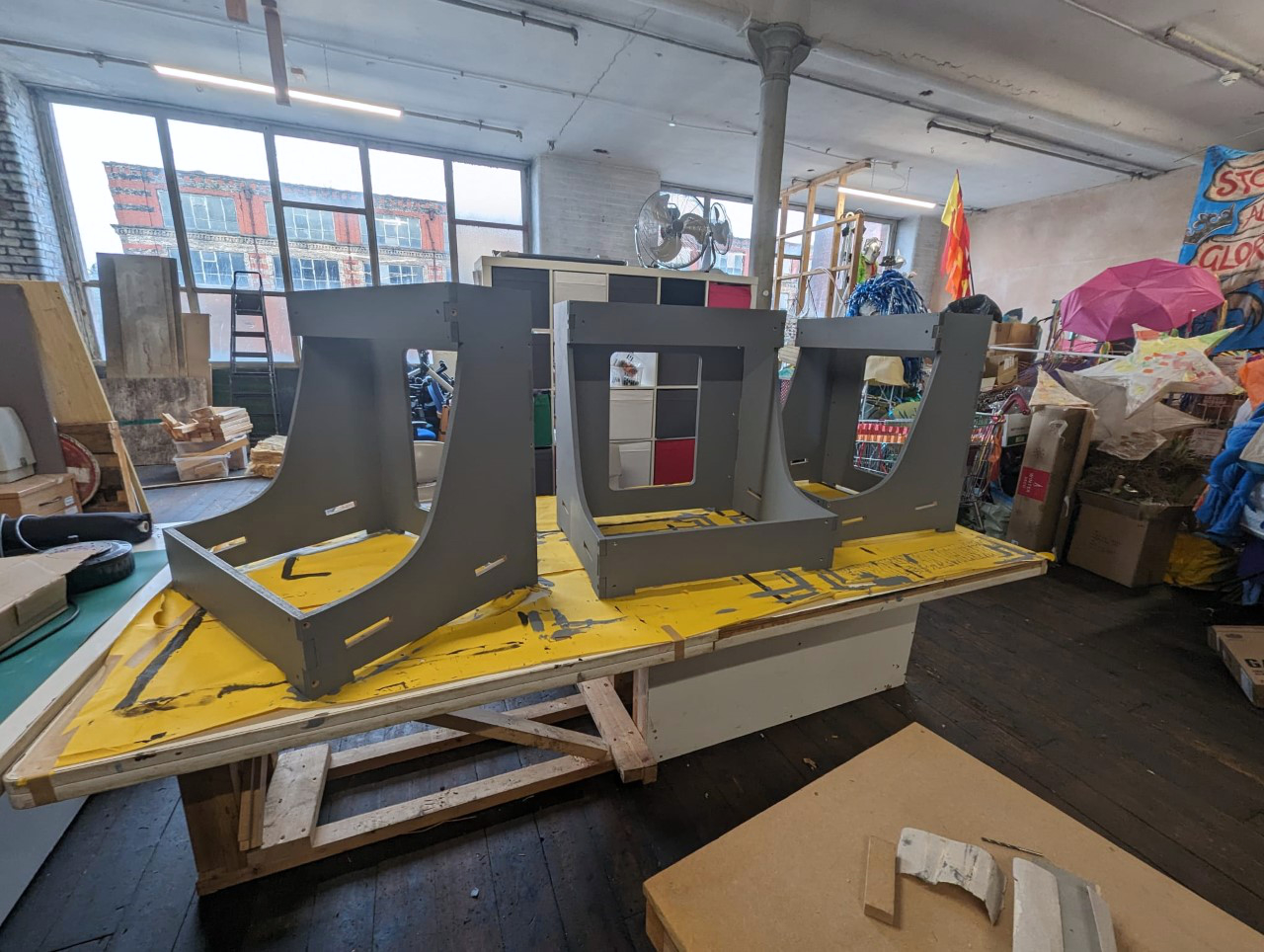 Priming upper cabinets for painting